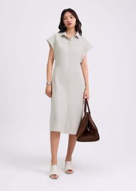 Lian Button Down Column Midaxi Dress