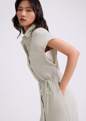 Lian Button Down Column Midaxi Dress