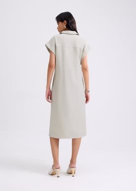 Lian Button Down Column Midaxi Dress