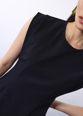 Eika Panelled Cap Sleeve Column Midi Dress