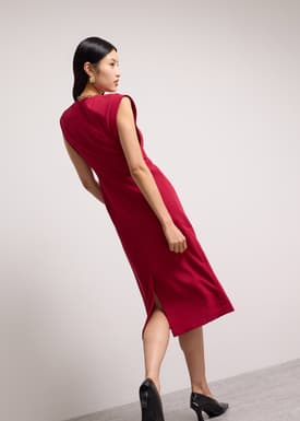 Eika Panelled Cap Sleeve Column Midi Dress