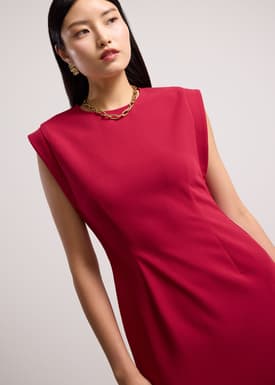 Eika Panelled Cap Sleeve Column Midi Dress