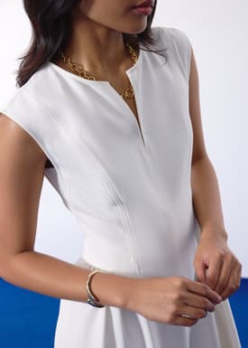 Becca Panelled Ruched Fit & Flare Midaxi Dress