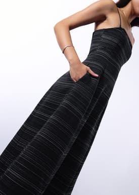 BraFree by LB Emma Multi-way Jacquard Tweed Fit & Flare Midaxi Dress