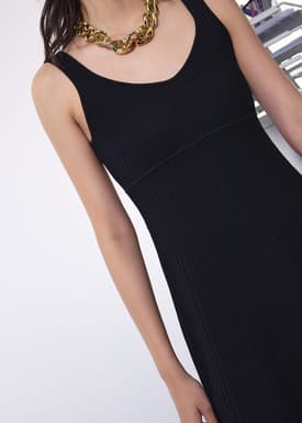 Janey Knit Sweetheart Fit & Flare Midi Dress