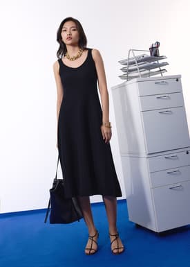 Janey Knit Sweetheart Fit & Flare Midi Dress