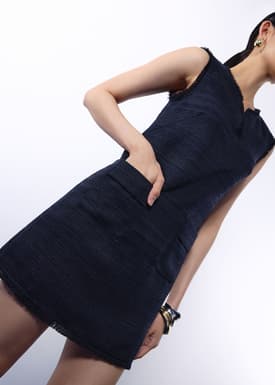 Mahita Jacquard Tweed A-line Mini Dress