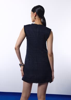 Mahita Jacquard Tweed A-line Mini Dress