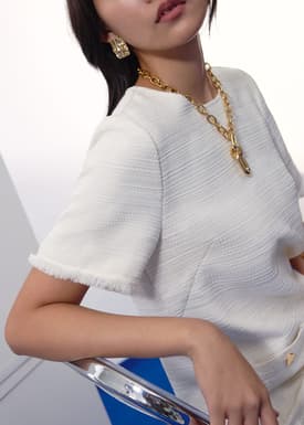 Imani Classic Jacquard Tweed Shift Mini Dress