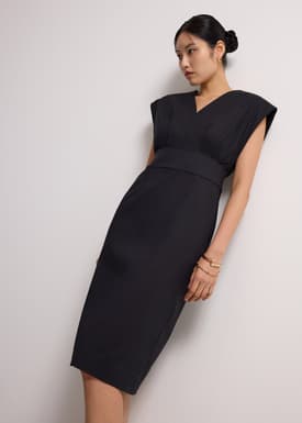 Kieun V-neck Column Midi Dress