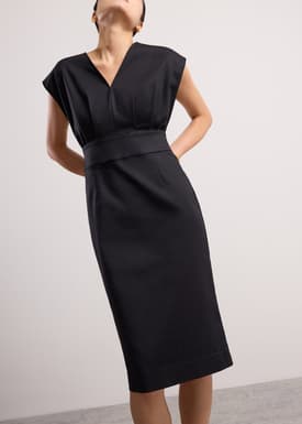 Kieun V-neck Column Midi Dress