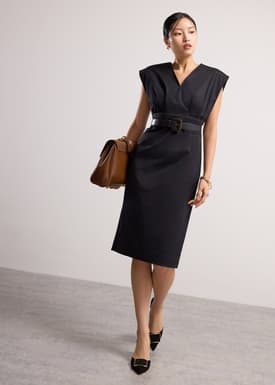 Kieun V-neck Column Midi Dress