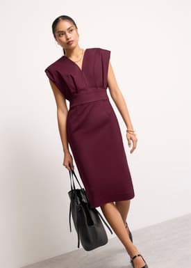 Kieun V-neck Column Midi Dress