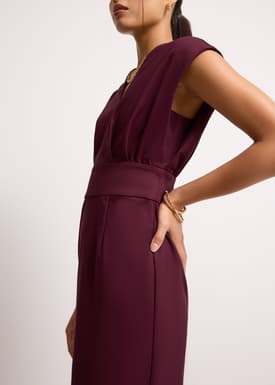 Kieun V-neck Column Midi Dress