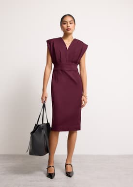 Kieun V-neck Column Midi Dress