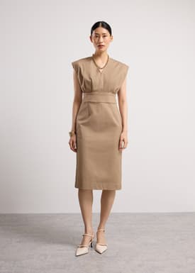 Kieun V-neck Column Midi Dress
