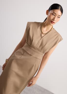 Kieun V-neck Column Midi Dress