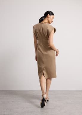 Kieun V-neck Column Midi Dress