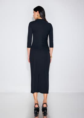 Kyla Jersey High Neck Fitted Midaxi Dress