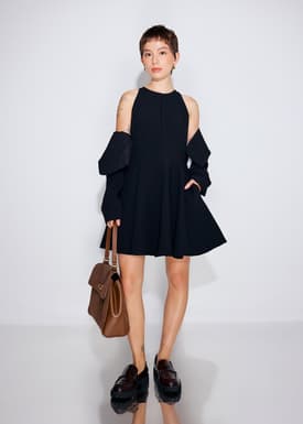 Nayana Round Neck Fit & Flare Mini Dress