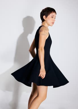 Nayana Round Neck Fit & Flare Mini Dress