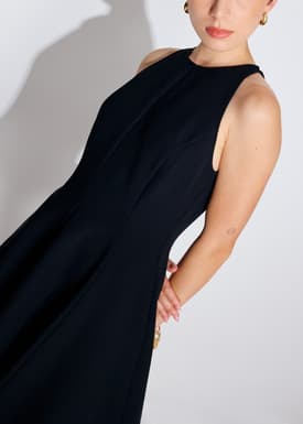 Nayana Round Neck Fit & Flare Mini Dress