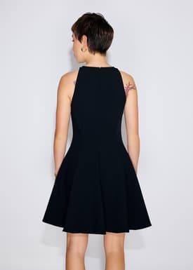 Nayana Round Neck Fit & Flare Mini Dress