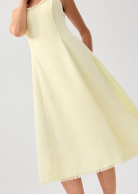 Nina Tweed Scoop Neck Fit & Flare Midaxi Dress