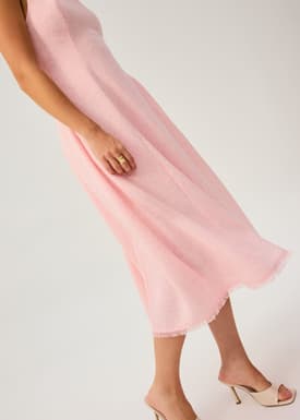 Nina Tweed Scoop Neck Fit & Flare Midaxi Dress