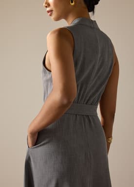 Margie Melange V-neck Fit & Flare Midaxi Dress