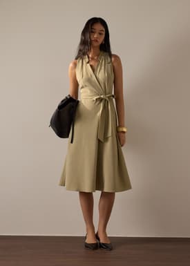 Margie Melange V-neck Fit & Flare Midaxi Dress