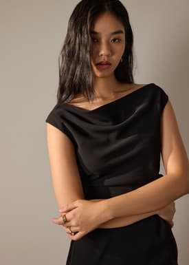 Elaine Multi-way Melange Column Midaxi Dress