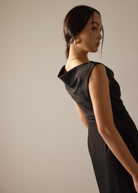 Elaine Multi-way Melange Column Midaxi Dress