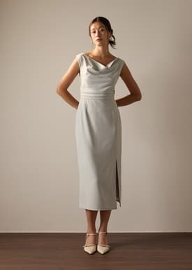 Elaine Multi-way Melange Column Midaxi Dress