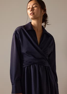 Rama RuchedReady® Poplin Fit & Flare Dress