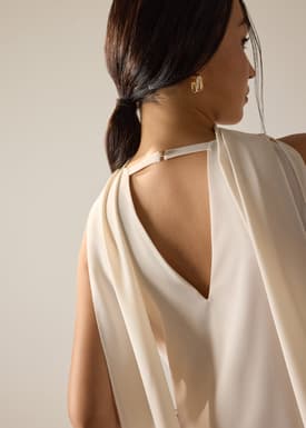 Suzanne Multi-way Detachable Shawl Column Midaxi Dress