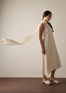 Suzanne Multi-way Detachable Shawl Column Midaxi Dress