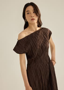 Cleo Multi-way Crinkled Pleats Dress