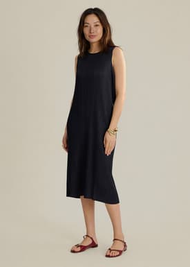 Rumi Plissé Column Dress