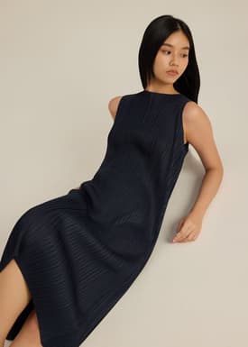 Rumi Plissé Column Dress