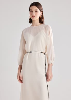 Naida Organza Dress With Rope Belt
