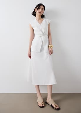 Zahira Twist Front Fit & Flare Dress