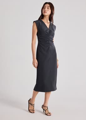 Ruched Column Dress