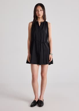 Poplin Ruched Dress