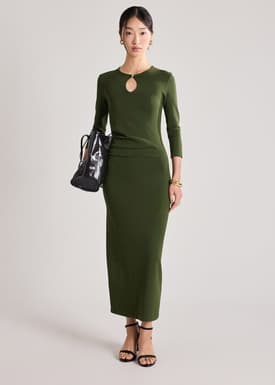 Knit Keyhole Column Dress