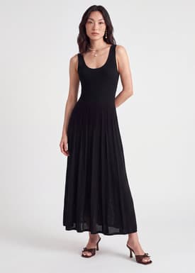 Pointelle Knit Fit & Flare Dress