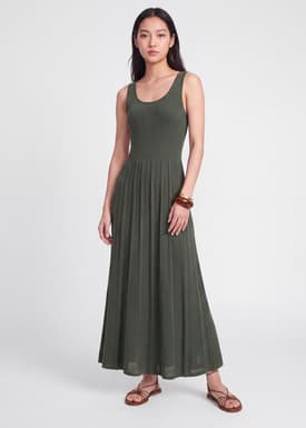 Pointelle Knit Fit & Flare Dress