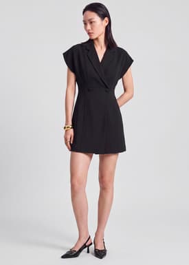 Crepe A-Line Mini Dress