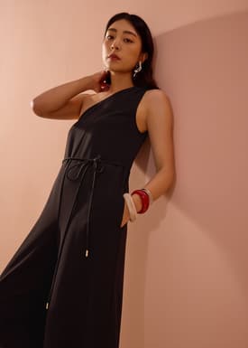 Leggy™ Kanda Asymmetric Flare Jumpsuit