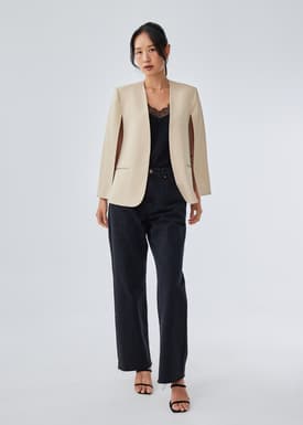 Audrey Tailored Cape Blazer